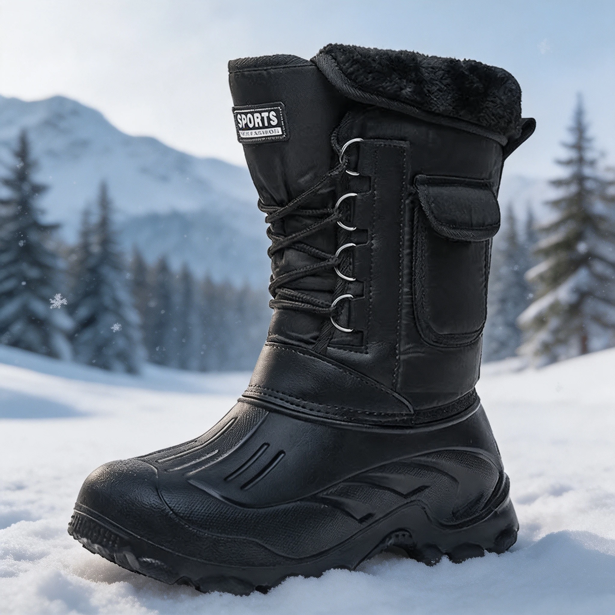 Fishing Boots - Men Winter Snow Boots Outdoor Fishing