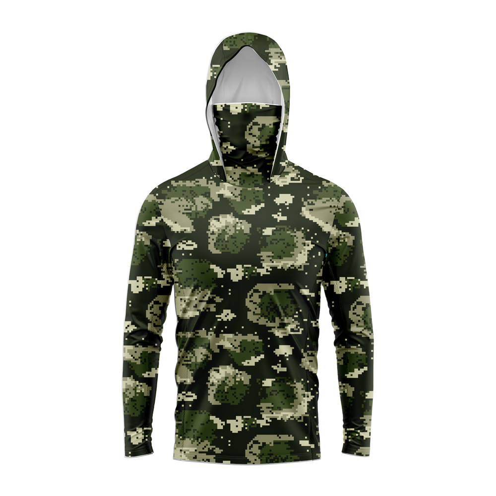 UPF50+ Sun‑Protective Men Fish - Fishing Hoodie 评论和价格