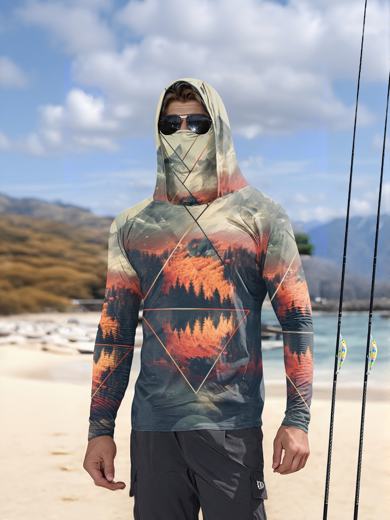 Outdoor Men's Fishing Hoodie B - Fishing Hoodie 评论和价格