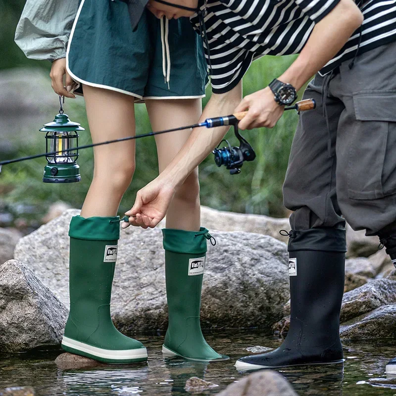 Couples High Top Rain Shoes An - Fishing Boots 评论和价格